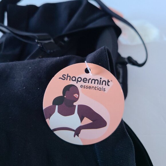 SHAPERMINT ESSENTIALS CONVERTIBLE STRAPLESS BANDEAU BRA - BLACK- SIZE XL/TG - Picture 6 of 13